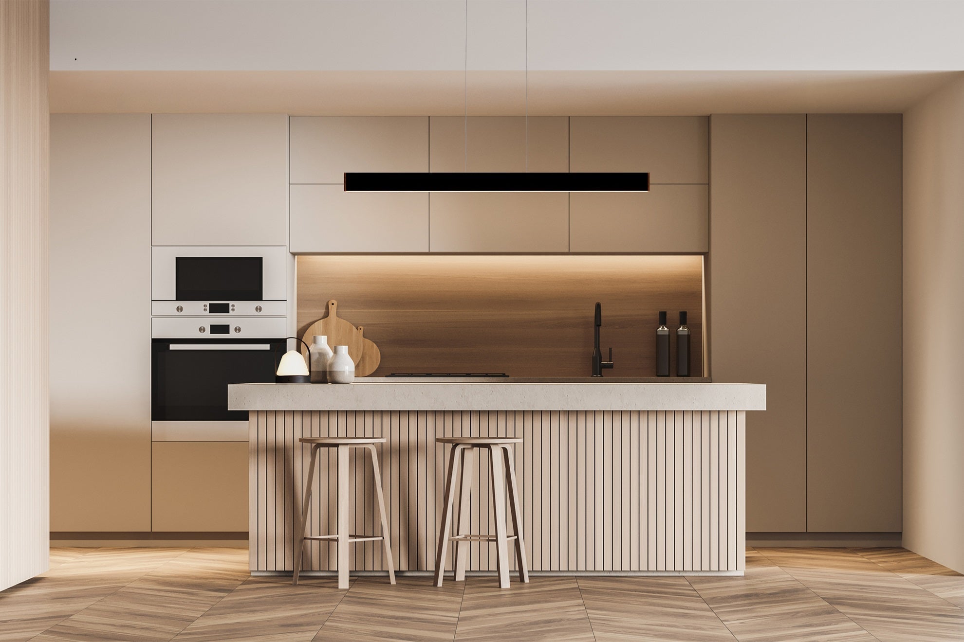 スタイリッシュさを取り入れた北欧スタイルのキッチン