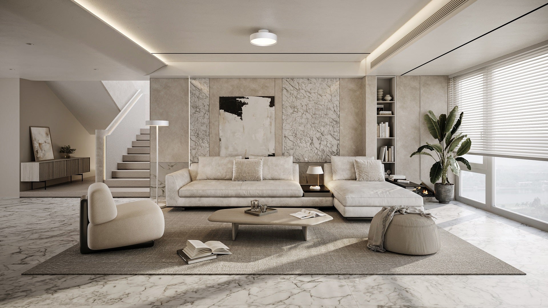 ホワイトトーンのホテルライク空間