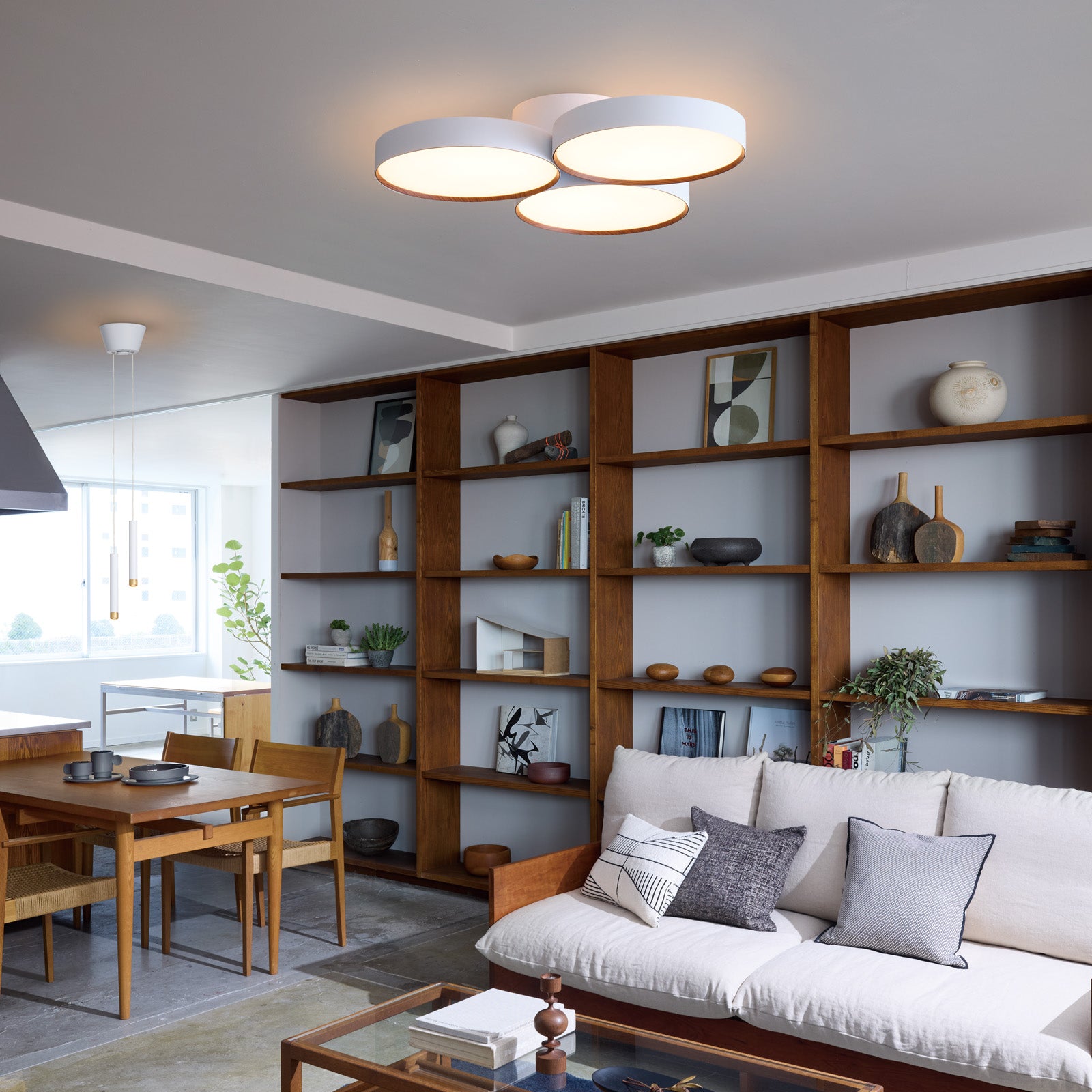 Phantom 6000 LED-ceiling lamp ホワイト+ライトウッド