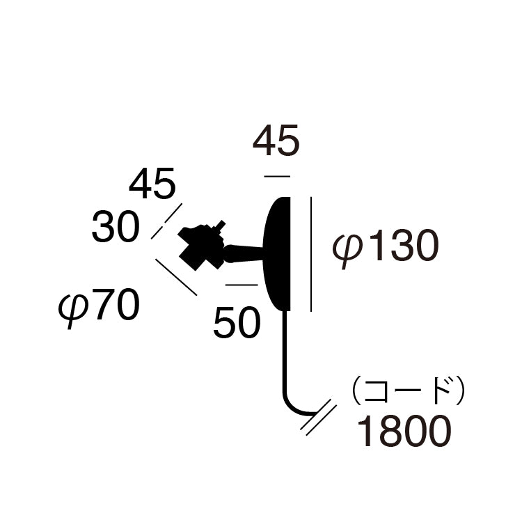 クラシックウォール本体 口金:E26型 サイズ詳細