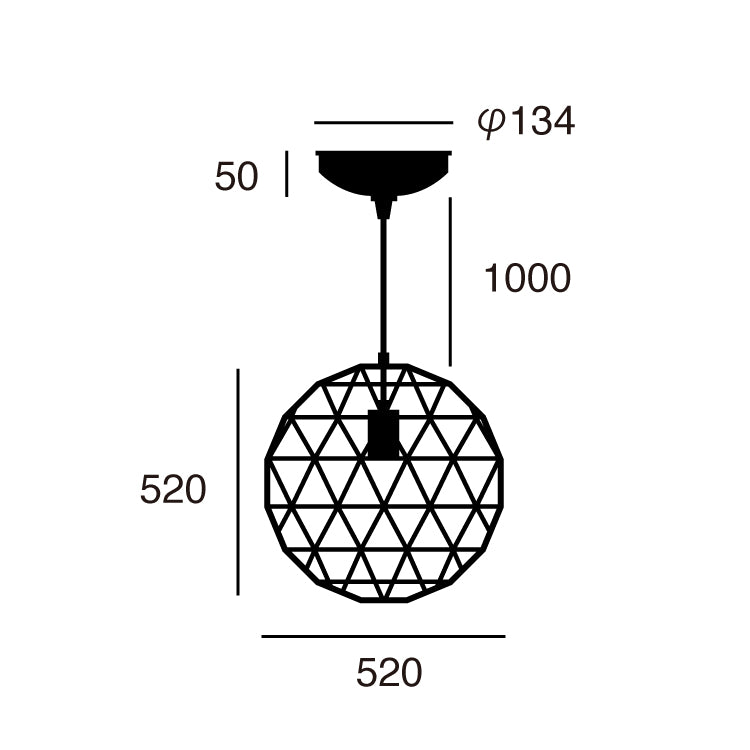 Arc-pendant サイズ詳細(単位:mm)