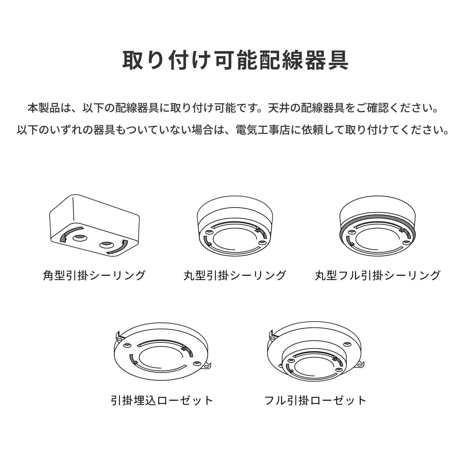取り付け可能配線器具