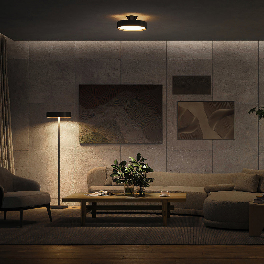 ホテルライクな北欧モダンスタイルのリビング - Night