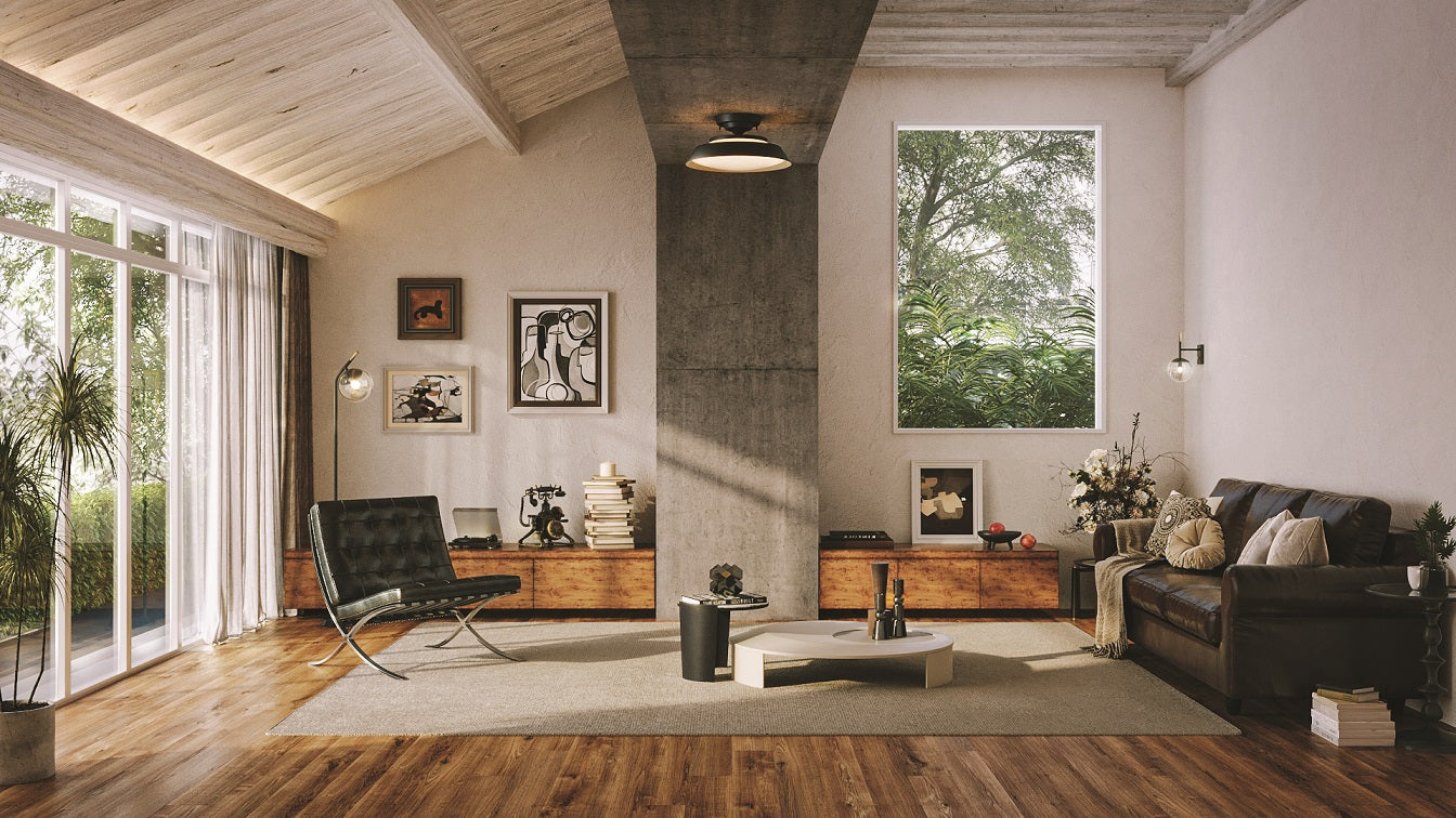 伸びやかな天井に映えるあかりのレイヤー