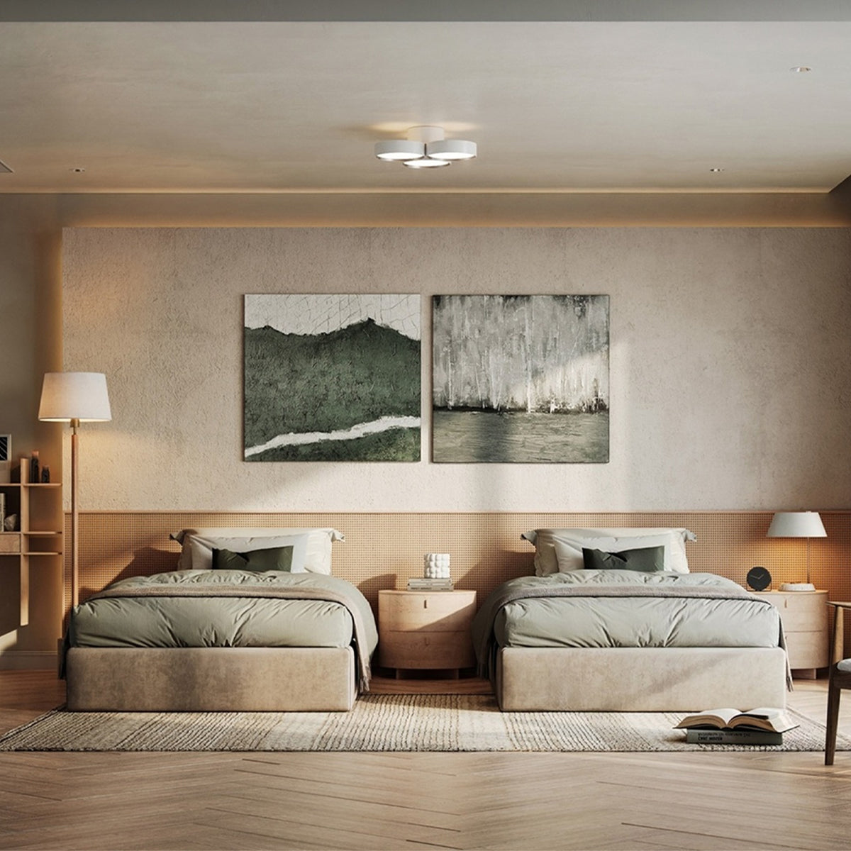 Phantom LED-ceiling light / Monolith-floor lamp