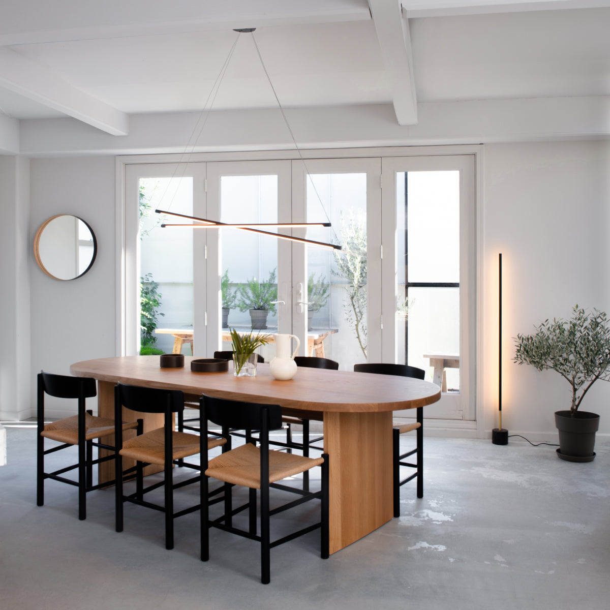 Vision 120 cross LED-pendant light  / Vision LED-floor lamp L