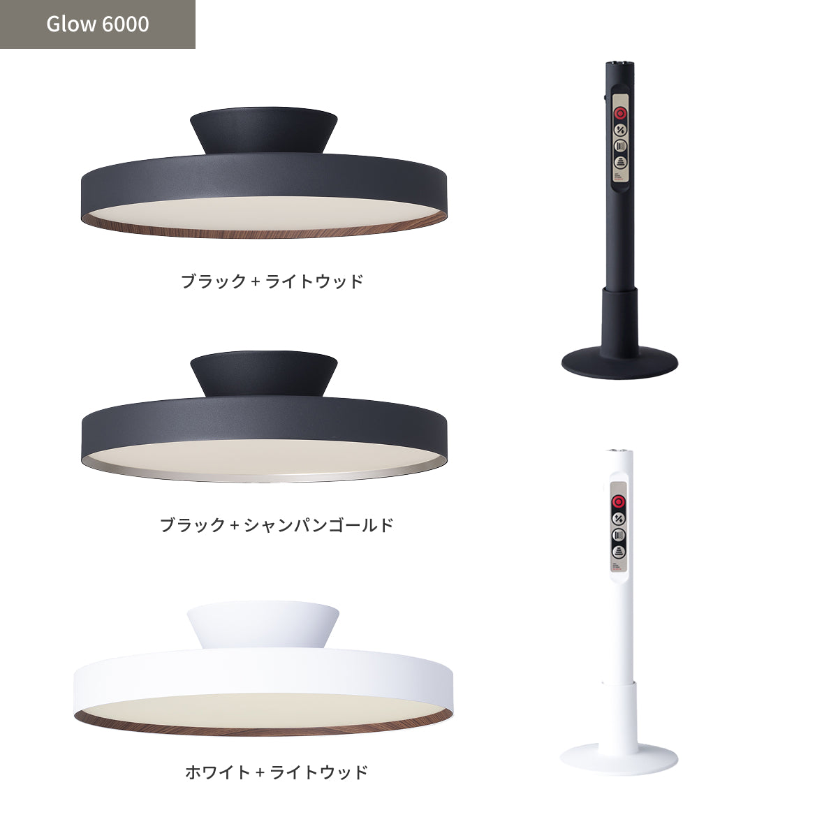 本体カラーと付属リモコン