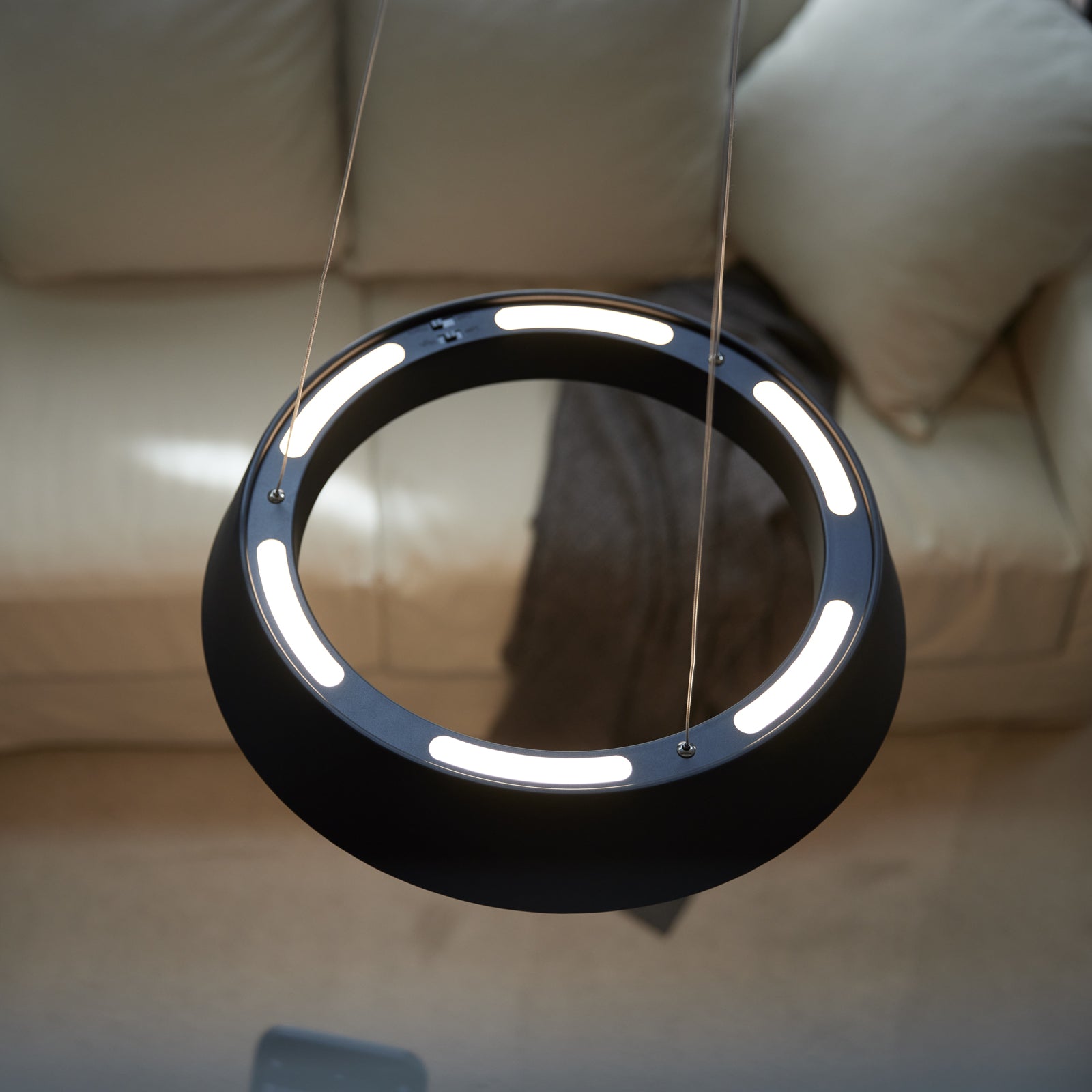 Loop LED-pendant Light ブラック+シャンパンゴールド