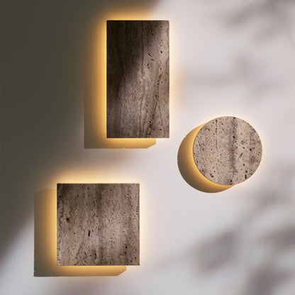 Noir LED-wall light cube / rectangle / circle
