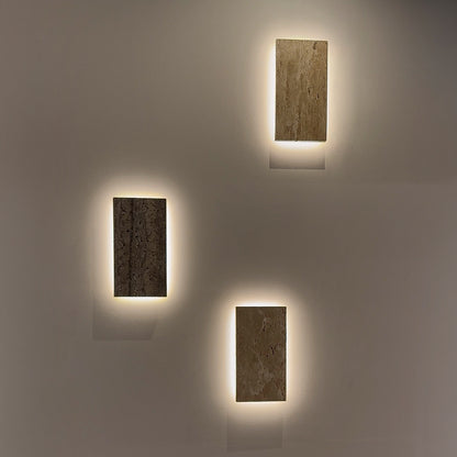 Noir LED-wall light rectangle