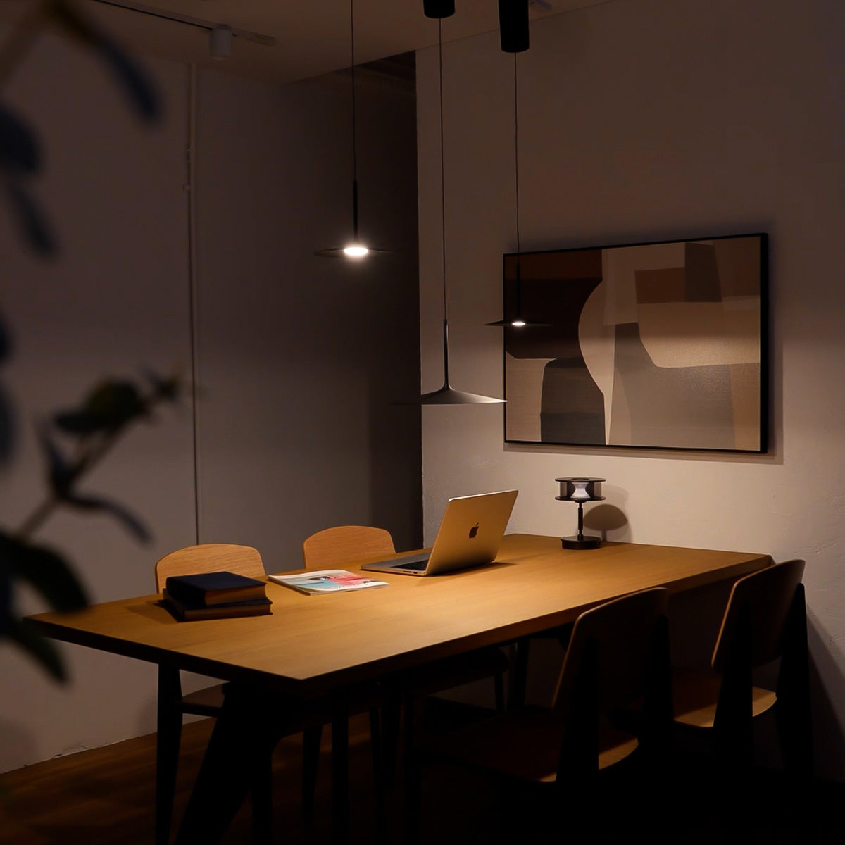 Shadow LED-lift pendant light S+L / Nocturne LED-table lamp