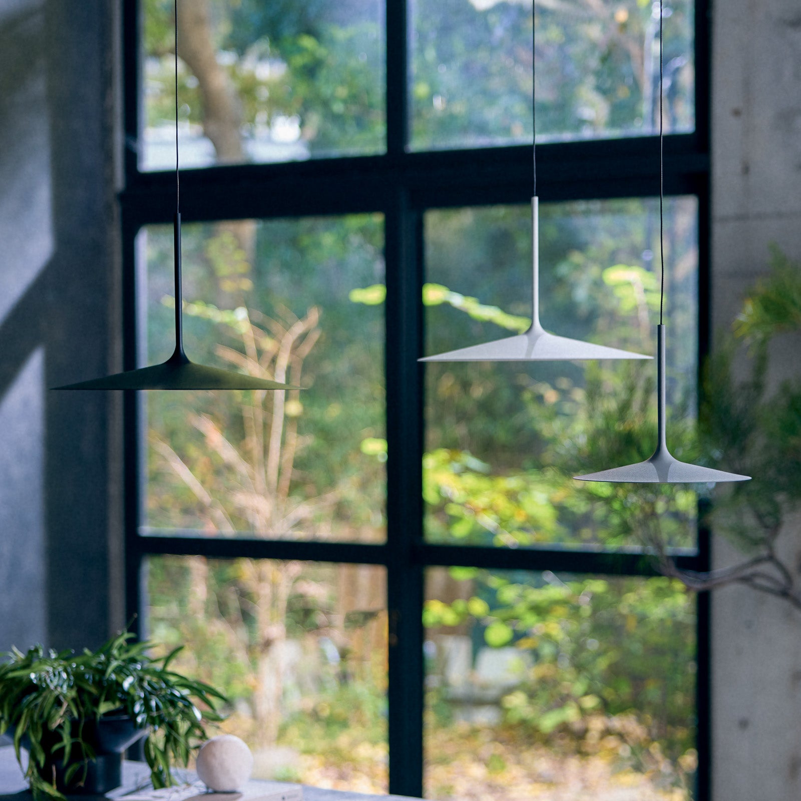 Shadow LED-lift pendant light L / S