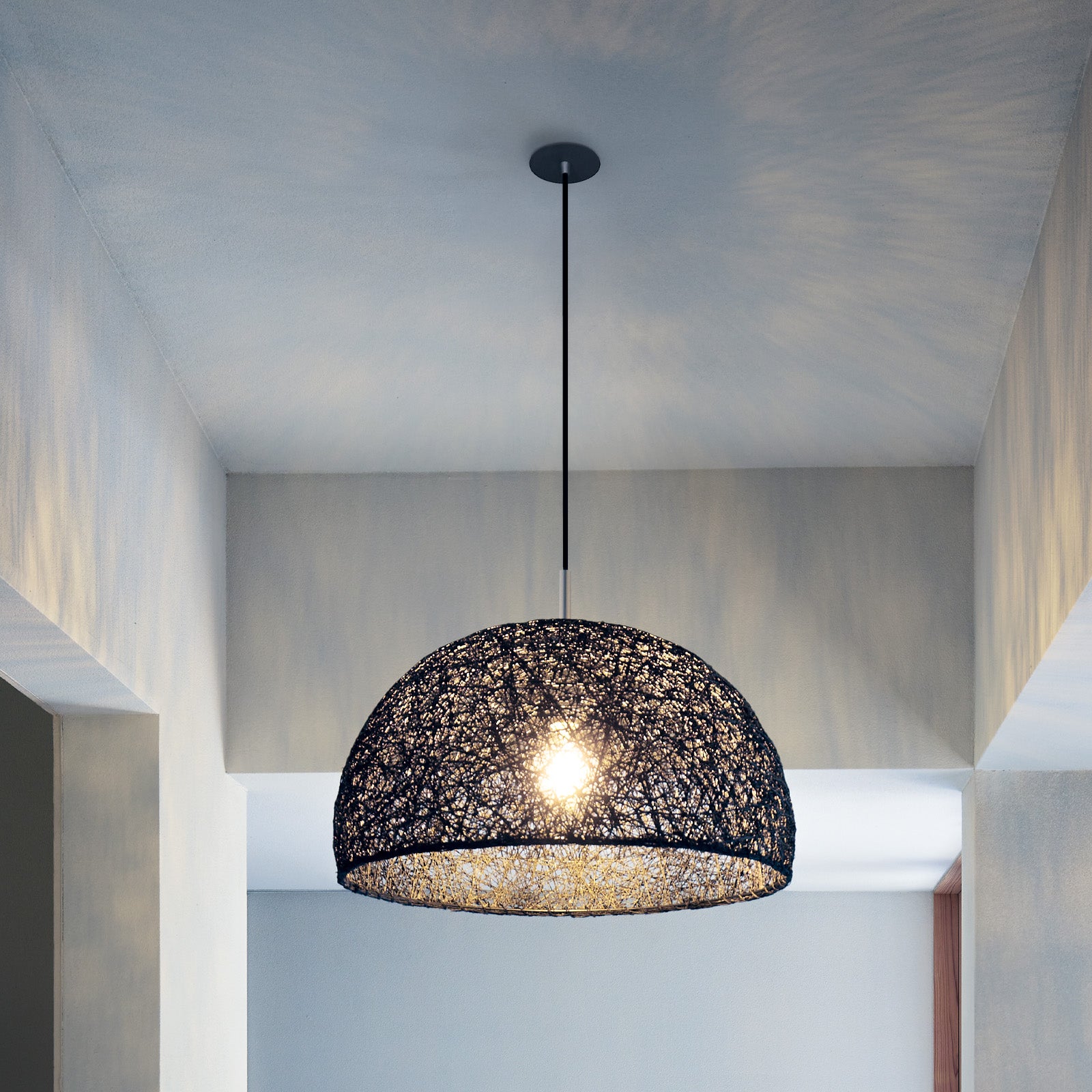 Flat ceiling plate / Mallee demi-pendant light 取り付け例