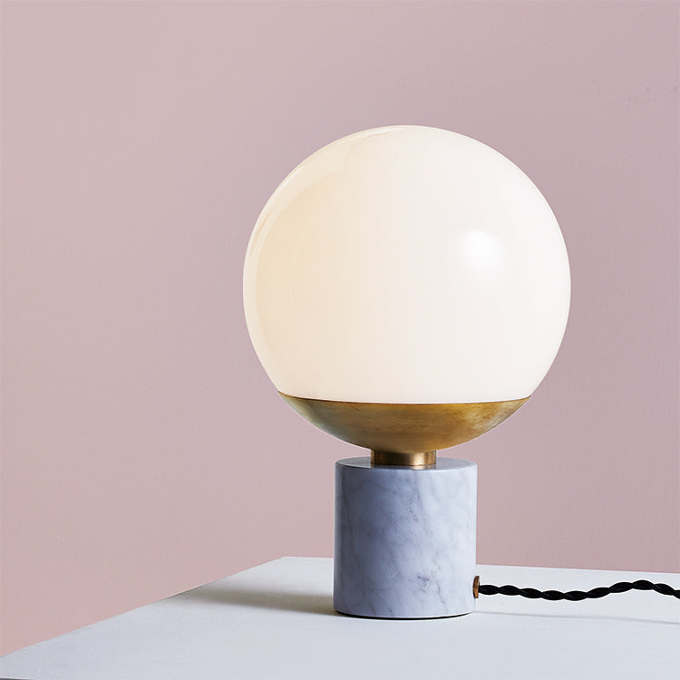 Groove-table lamp ホワイト+ブラス