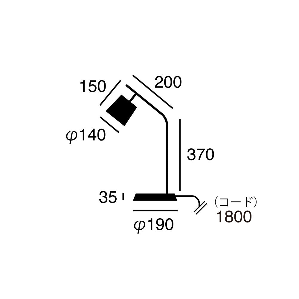 Panama-desk lamp（AW-0528）サイズ詳細