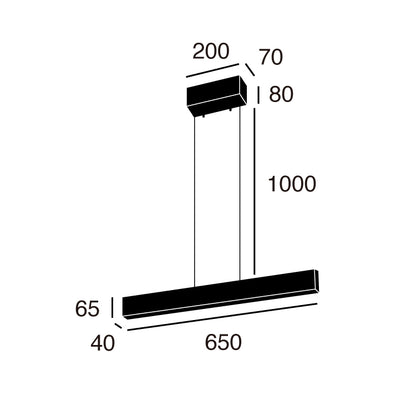 Bridge60 LED-pendant サイズ詳細