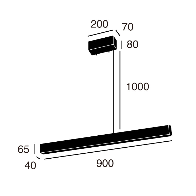 Bridge90 LED-pendant サイズ詳細