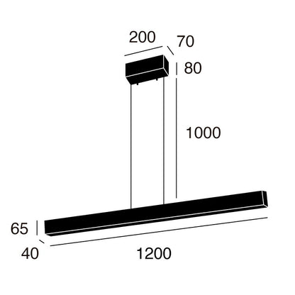 Bridge120 LED-pendant サイズ詳細