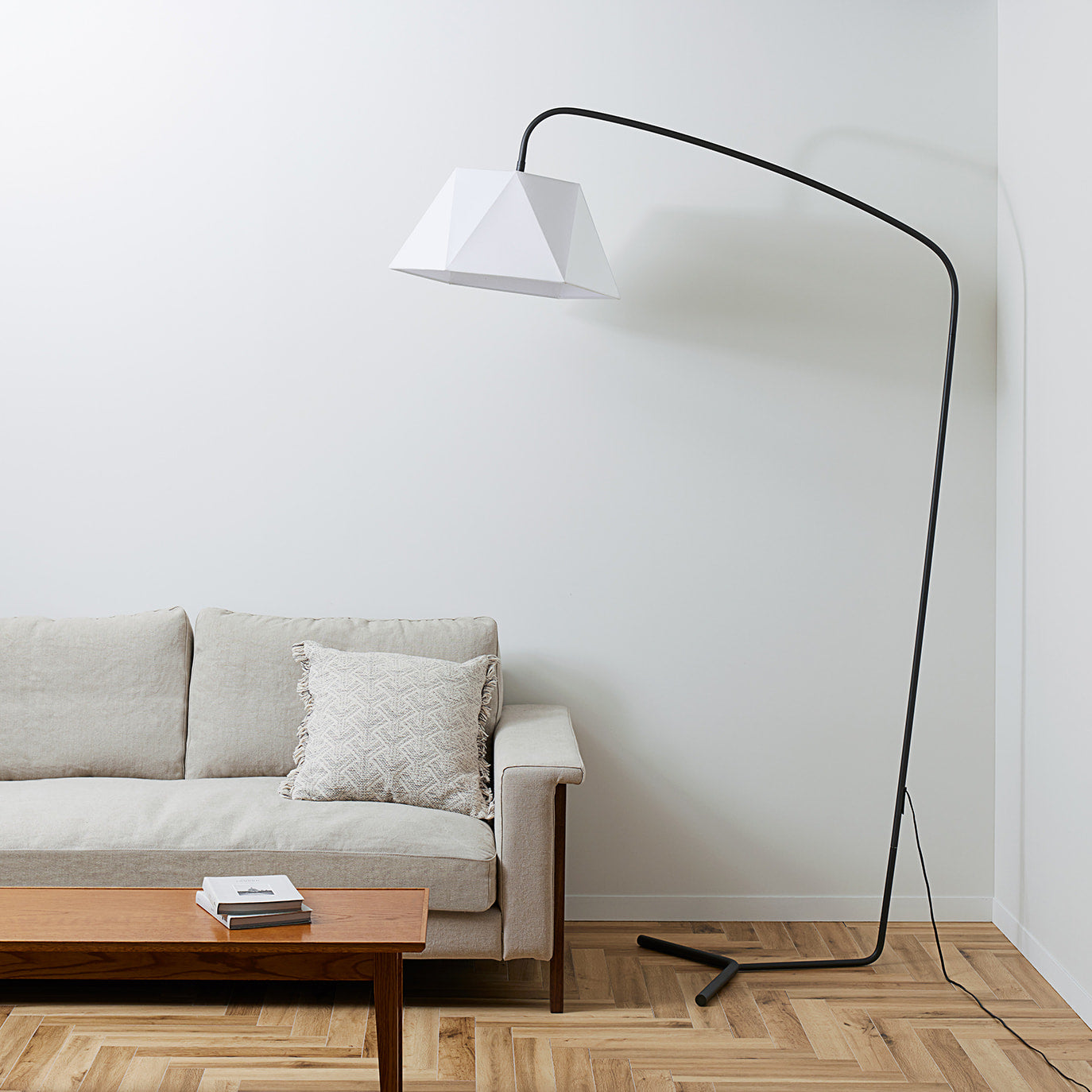 Espresso 2-living floor lamp ホワイト 消灯時イメージ