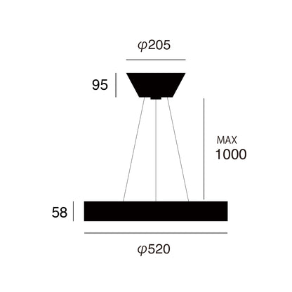 Glow 5500 LED-pendant light サイズ詳細