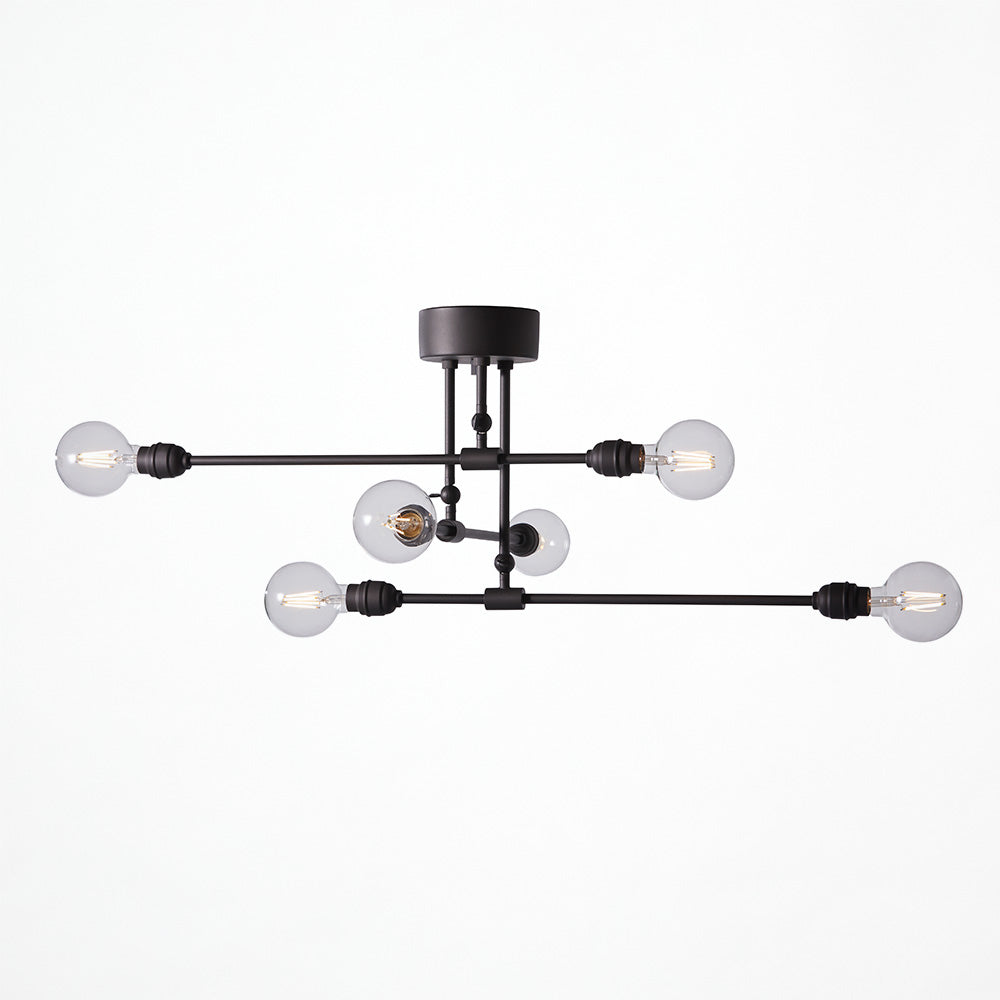 Laiton 6-ceiling light アッシュブラック