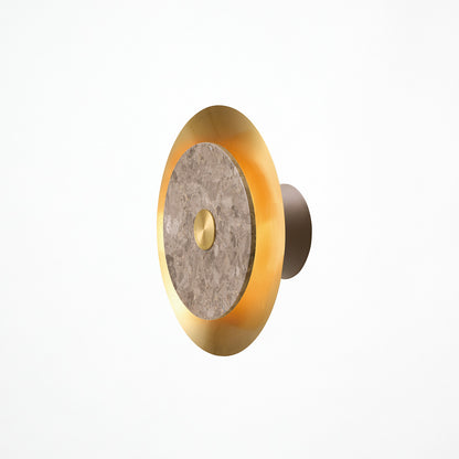 Eclipse marble LED-wall light (L) グレージュ＋ブラス