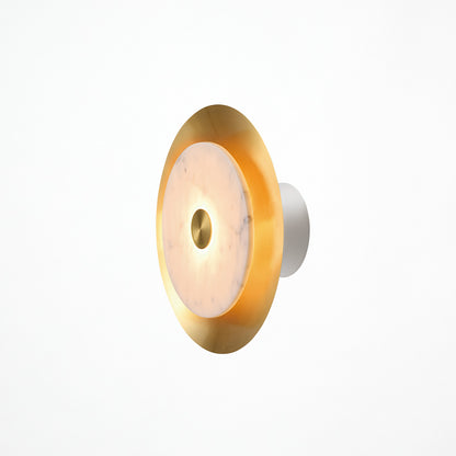 Eclipse marble LED-wall light (L) ホワイト＋ブラス