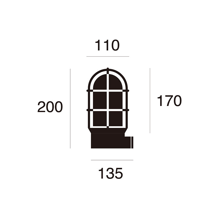 Beach house-basic lamp（BR-5017）サイズ単位：mm