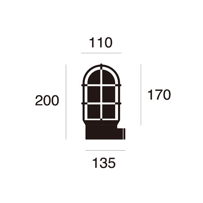 Beach house-basic lamp（BR-5017）サイズ単位：mm