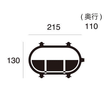 Beach house-oval shade wall lamp（BR-5023）サイズ詳細