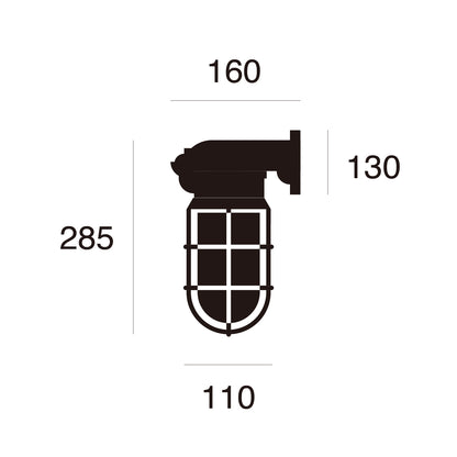 Navy base-wall lamp サイズ詳細