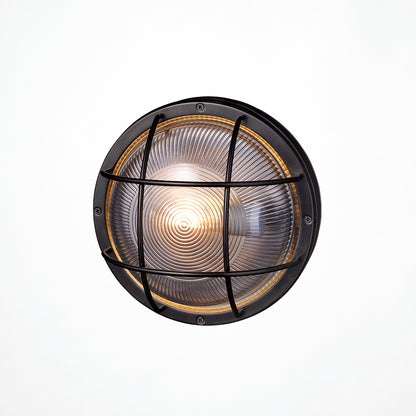 Navy base-round wall lamp