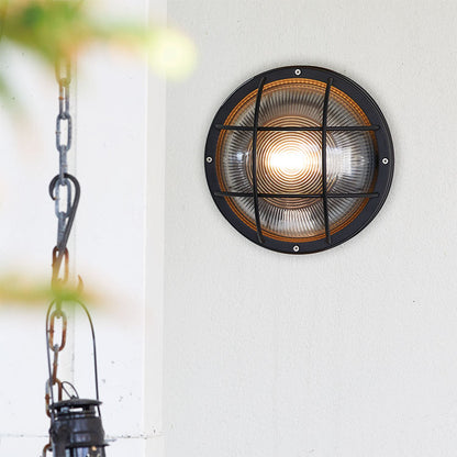 Navy base-round wall lamp