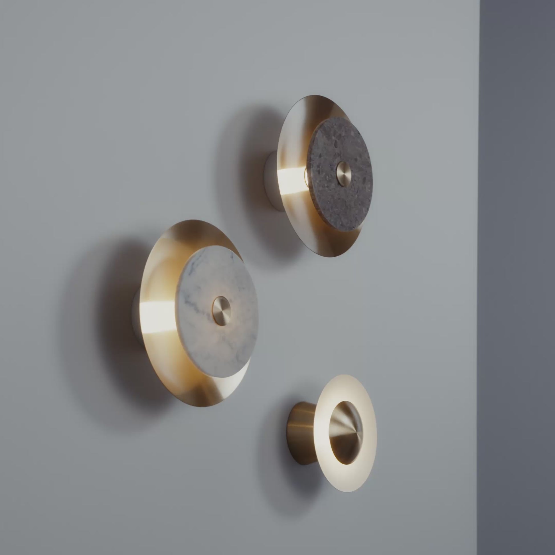 Eclipse LED-wall light (S) / Eclipse marble LED-wall light (L)