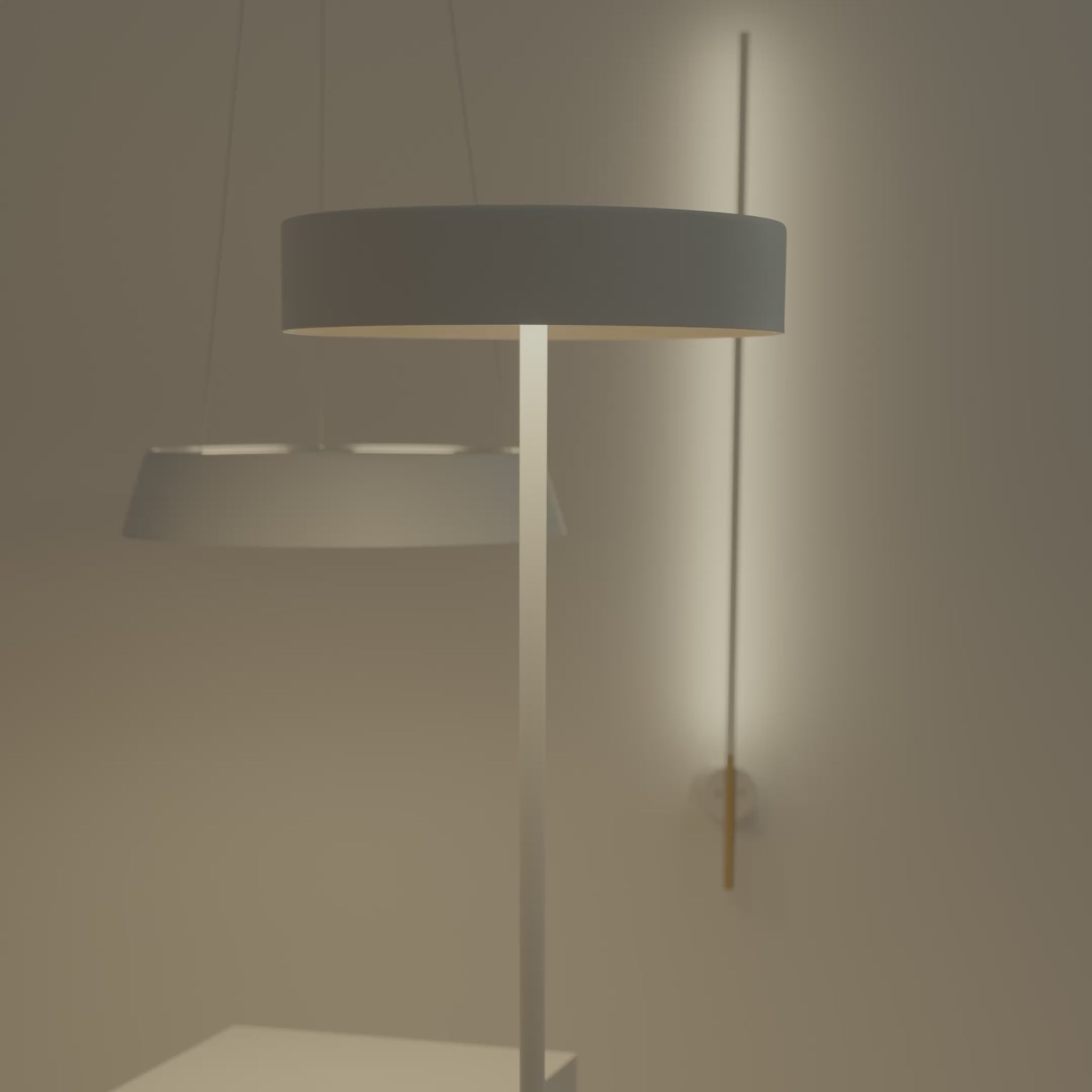 Glow LED-floor lamp / Loop LED-pendant light / Vision LED-long wall lamp