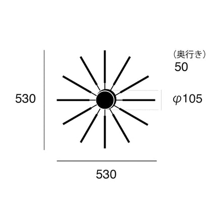 Prisma-wall clock サイズ詳細（単位：mm）