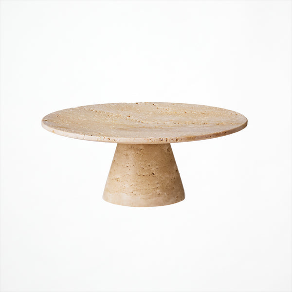 Travertine-tray circle base S