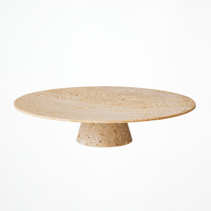 Travertine-tray circle base L