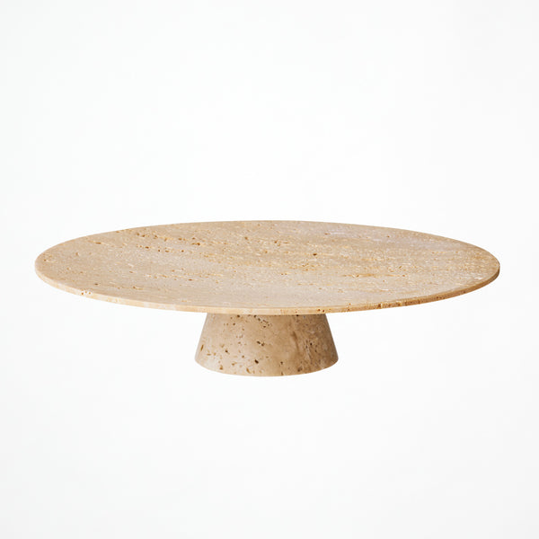 Travertine-tray circle base L
