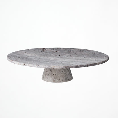 Travertine-tray circle base L