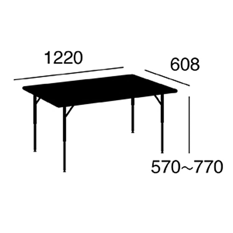 VIRCO 4000 Table (S) サイズ詳細（単位：mm）